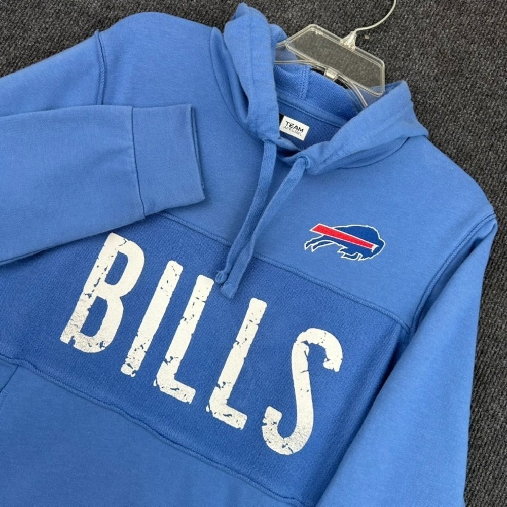 NFL Team Apparel Buffalo Bills Hoodie Men's Small Sweatshirt Pullover Blue